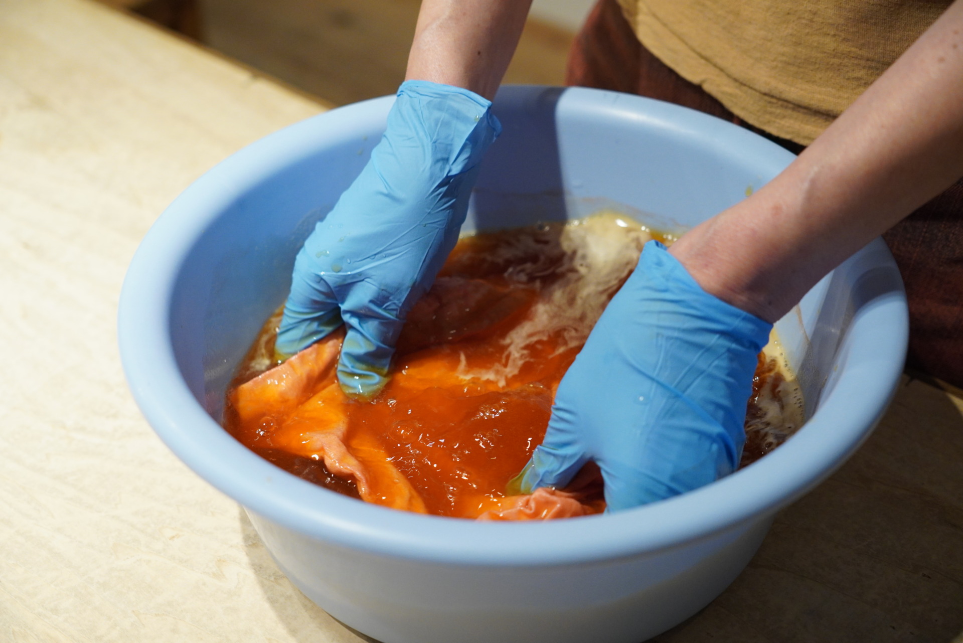 Safflower dyeing experience